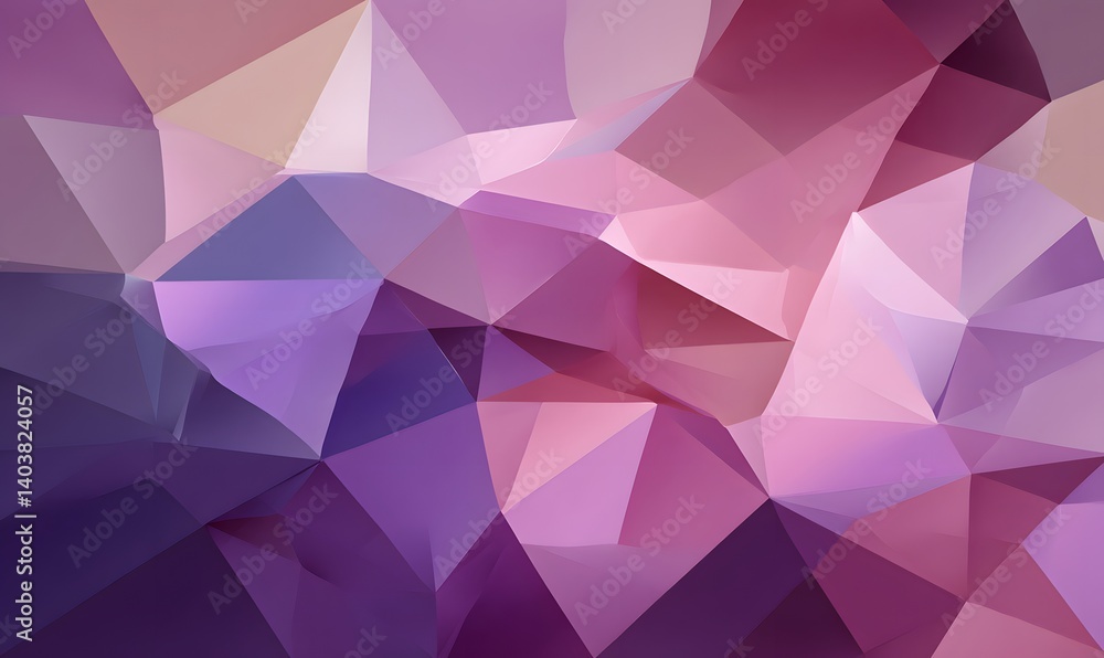 Abstract geometric background with purple pink and beige triangles in a polygonal design style Abstract geometric background with purple pink and beige triangles in a polygonal design style