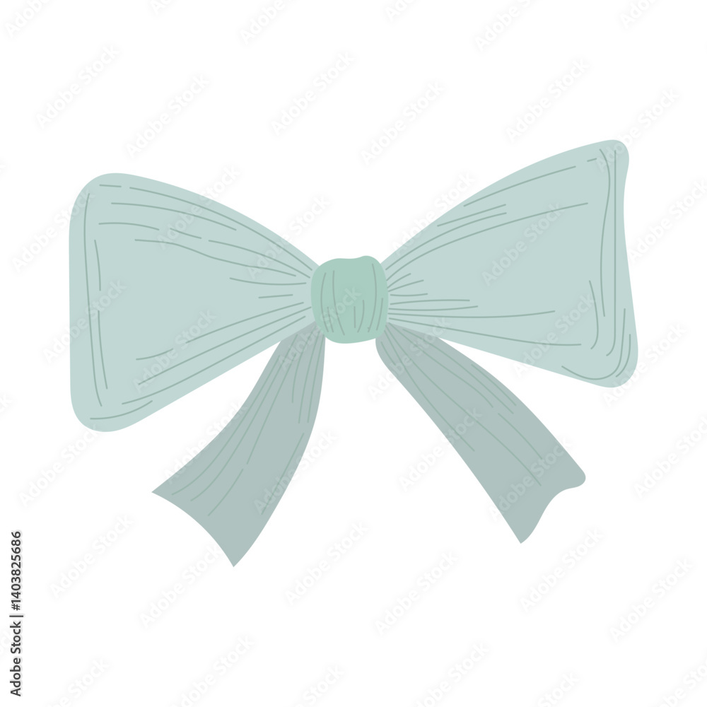 Mint green fabric bow with subtle texture and gentle flow, designed for spring crafts, feminine branding, or pretty packaging illustration projects. Mint green fabric bow with subtle texture and gentle flow, designed for spring crafts, feminine branding, or pretty packaging illustration projects.