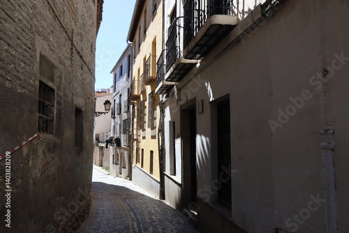 Obraz na płótnie Vieille ruelle typique, ville de Grenade, région d'Andalousie, Espagne w salonie