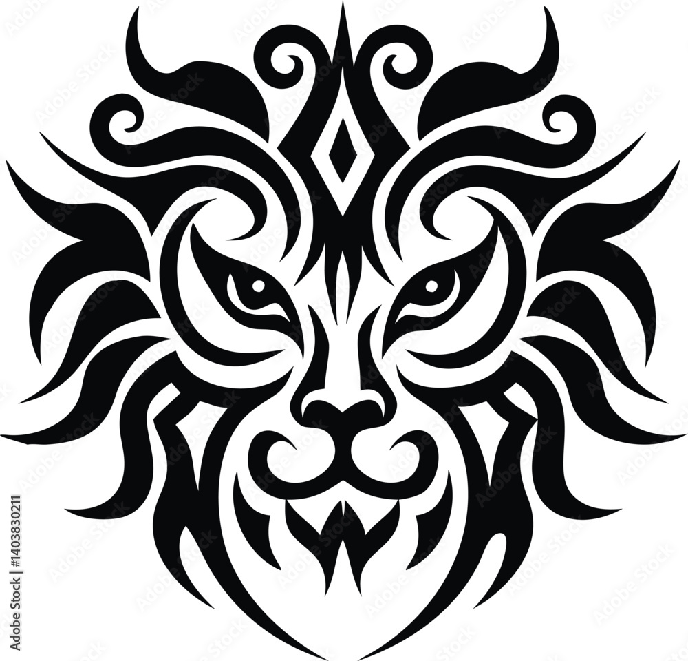 Obraz premium Lion design vector template. Lion head logo design icon symbol vector illustration