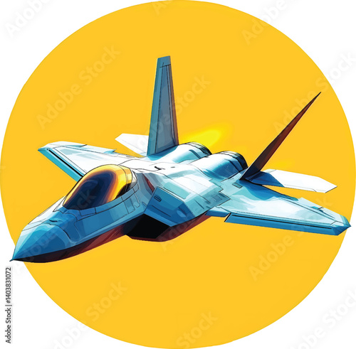 An isolated stealth fighter on white background, vector, png , t-shirt design