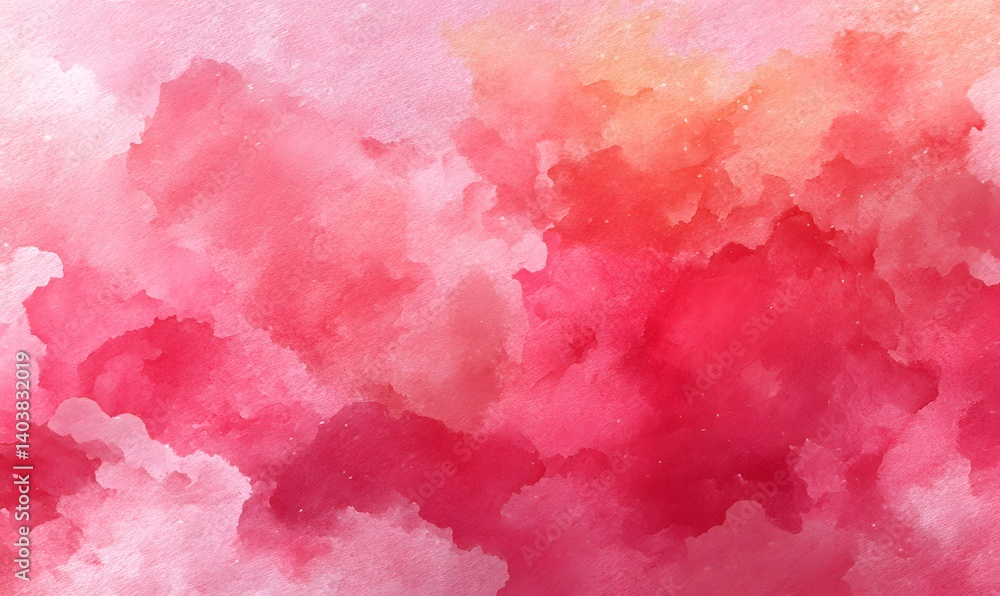 Fototapeta premium Abstract painting of pink and red clouds with a textured surface and soft diffused lighting