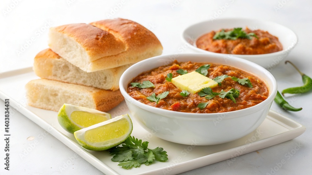 Pav Bhaji – Spicy, Mashed Veggies Served with Buttered, Toasted Buns Pav Bhaji – Spicy, Mashed Veggies Served with Buttered, Toasted Buns