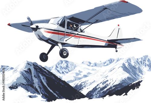 An isolated tiny ultralight plane on white background, vector, png
