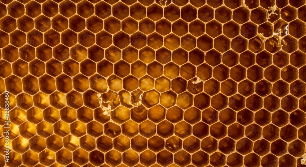 Honeycomb Texture Detail Close Up - Golden honeycomb pattern, nature's geometry, sweet, hexagonal cells, honey storage. Symbolizing: order, nature, sweetness, industry, community Honeycomb Texture Detail Close Up - Golden honeycomb pattern, nature's geometry, sweet, hexagonal cells, honey storage. Symbolizing: order, nature, sweetness, industry, community