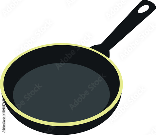 Frying pan silhouette illustration 