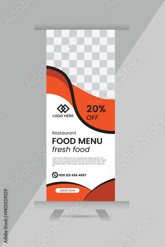 Professional business modern template design, creative marketing template, and unique roll-up banner design