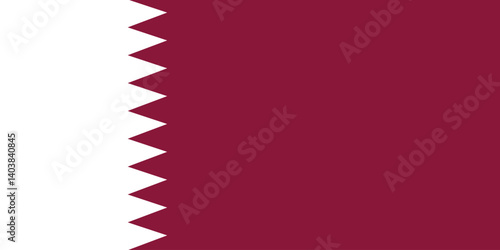Qatar Flag , Qatari National Nation Country Banner,