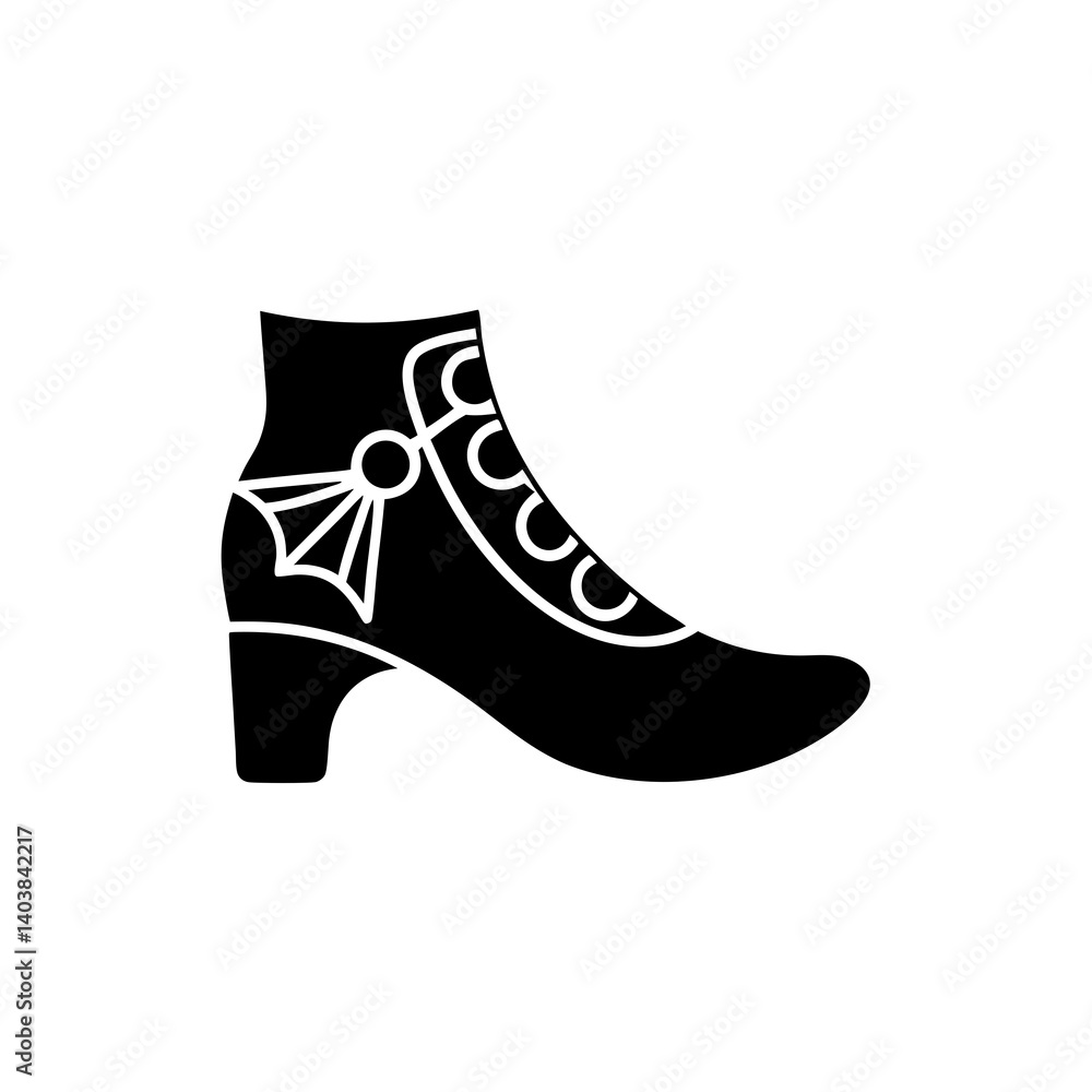 Obraz premium creative details Witch's Shoe Icon Vector Illustration