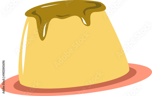 vector illustration of a creeme brulee