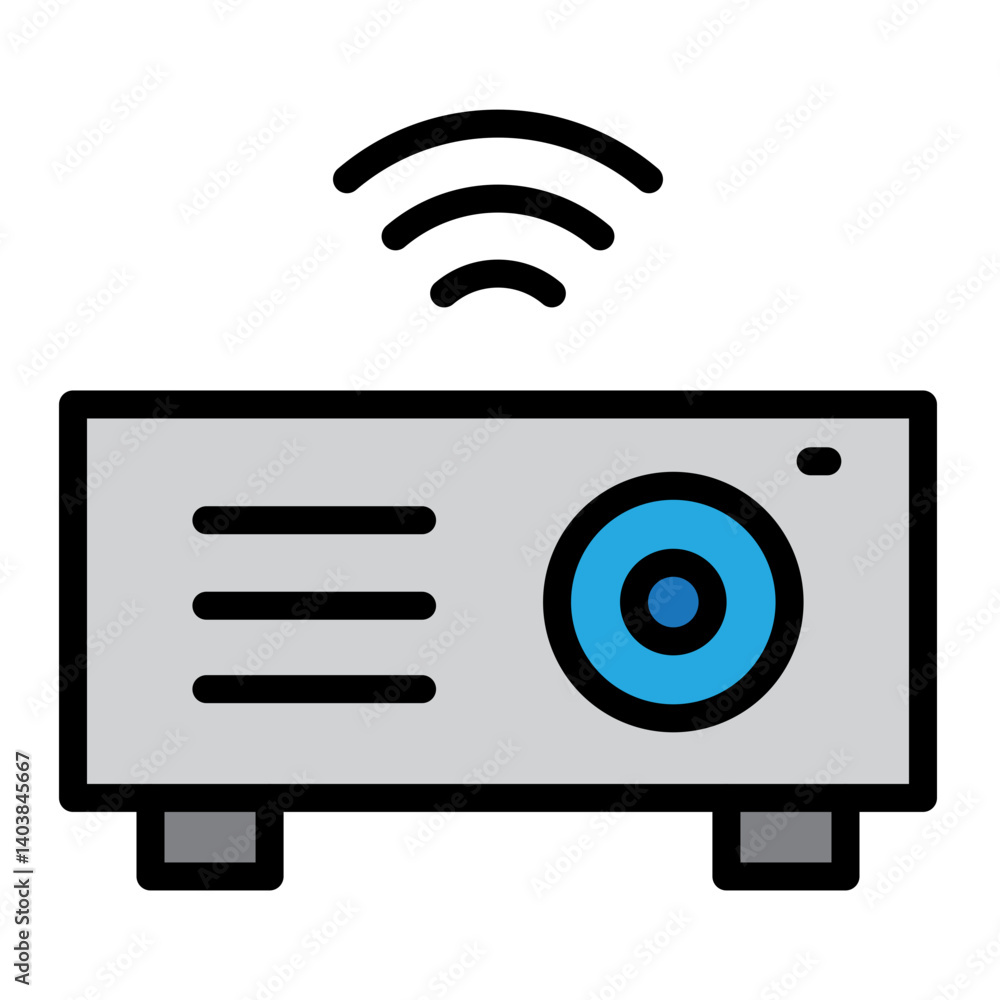 Projector Vector Filled Icon Design Projector Vector Filled Icon Design