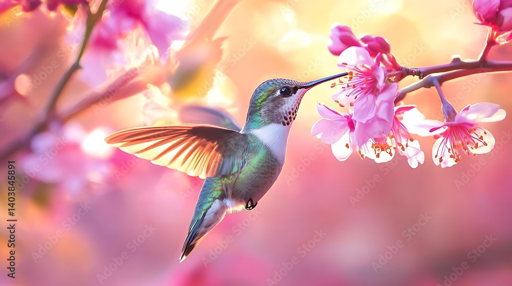 Naklejka premium humming bird