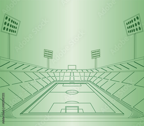 Modern Stadium Perspective Drawing for Sports Background