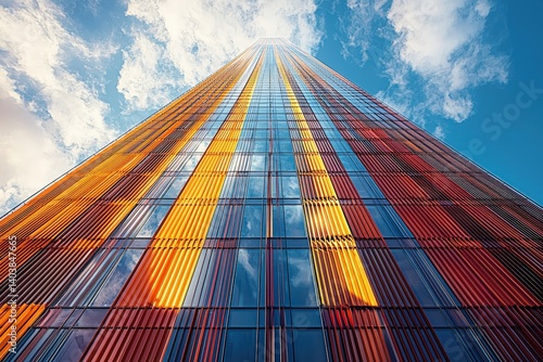 Wallpaper Mural Vibrant skyscraper reflecting the sky with striking colors and modern architecture Torontodigital.ca