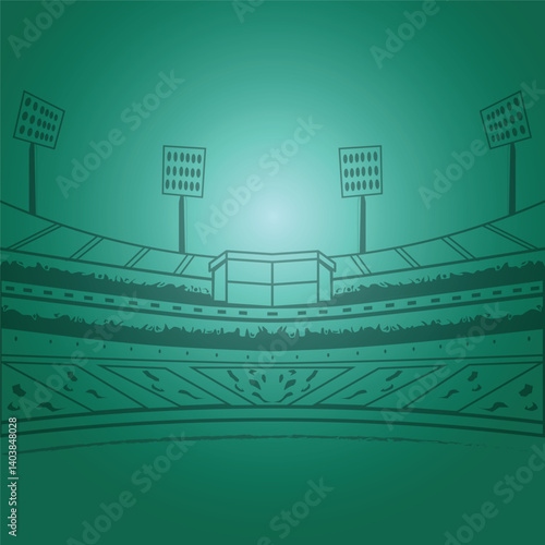 Vector Sports Stadium Skech for Matchday Graphics