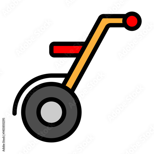 Electric Unicycle Vector Filled Icon Design