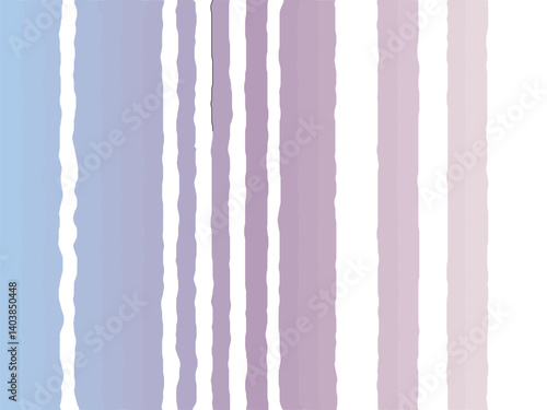 Vertical pastel stripes in light blue, lavender, purple, and white with wavy, uneven edges and hand-drawn textured appearance.