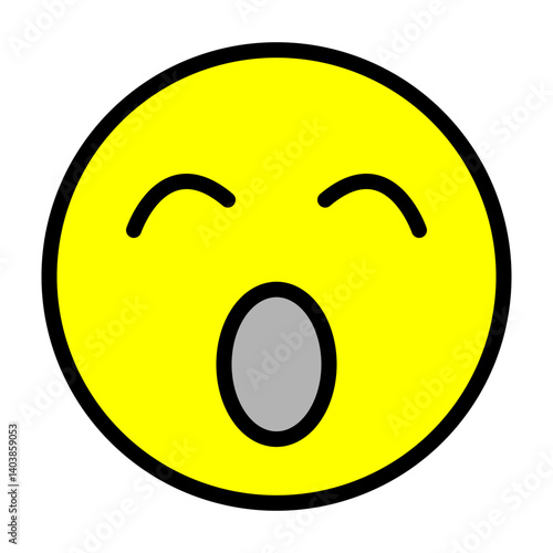 Yawning Vector Filled Icon Design