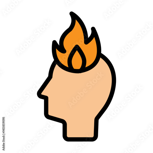 Burning Candle Vector Filled Icon Design