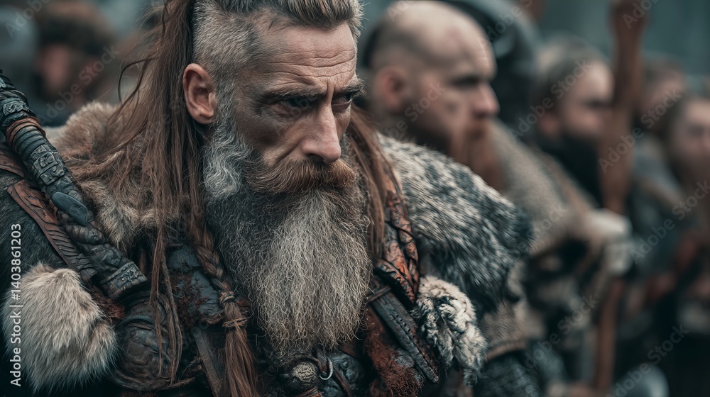 A fierce and powerful portrait of a savage Viking, showcasing intense expression, warrior spirit, and rugged features. Perfect for themes related to history, mythology, warriors, and Norse culture. A fierce and powerful portrait of a savage Viking, showcasing intense expression, warrior spirit, and rugged features. Perfect for themes related to history, mythology, warriors, and Norse culture.