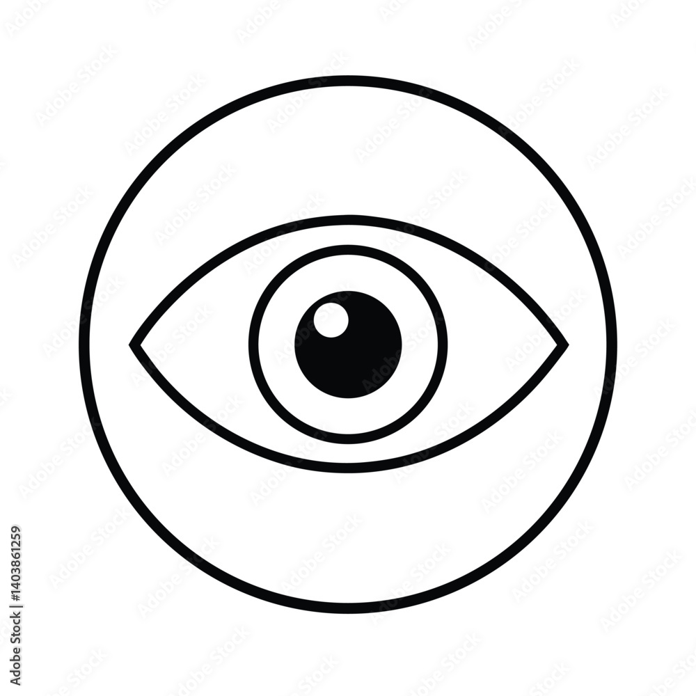 eyeball icon line art on white background .eps eyeball icon line art on white background .eps