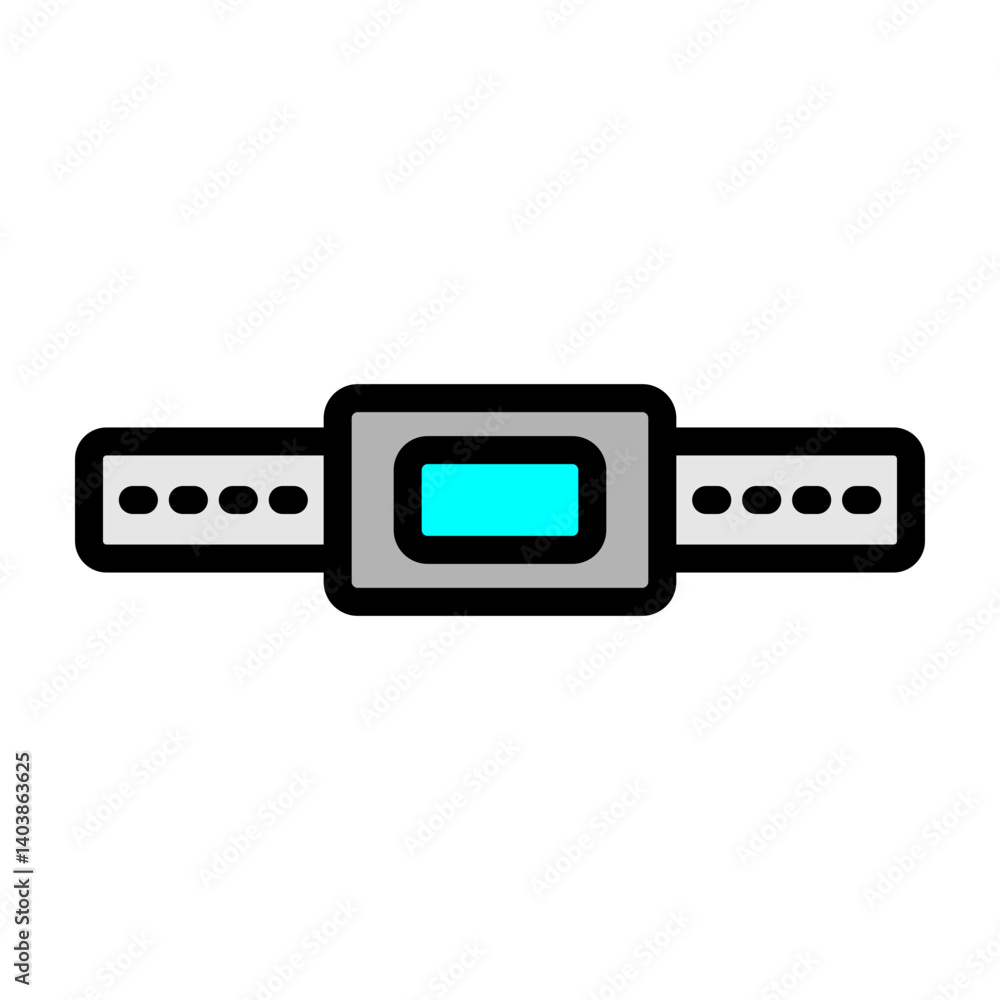 Obraz premium Wristband Tracker Vector Filled Icon Design