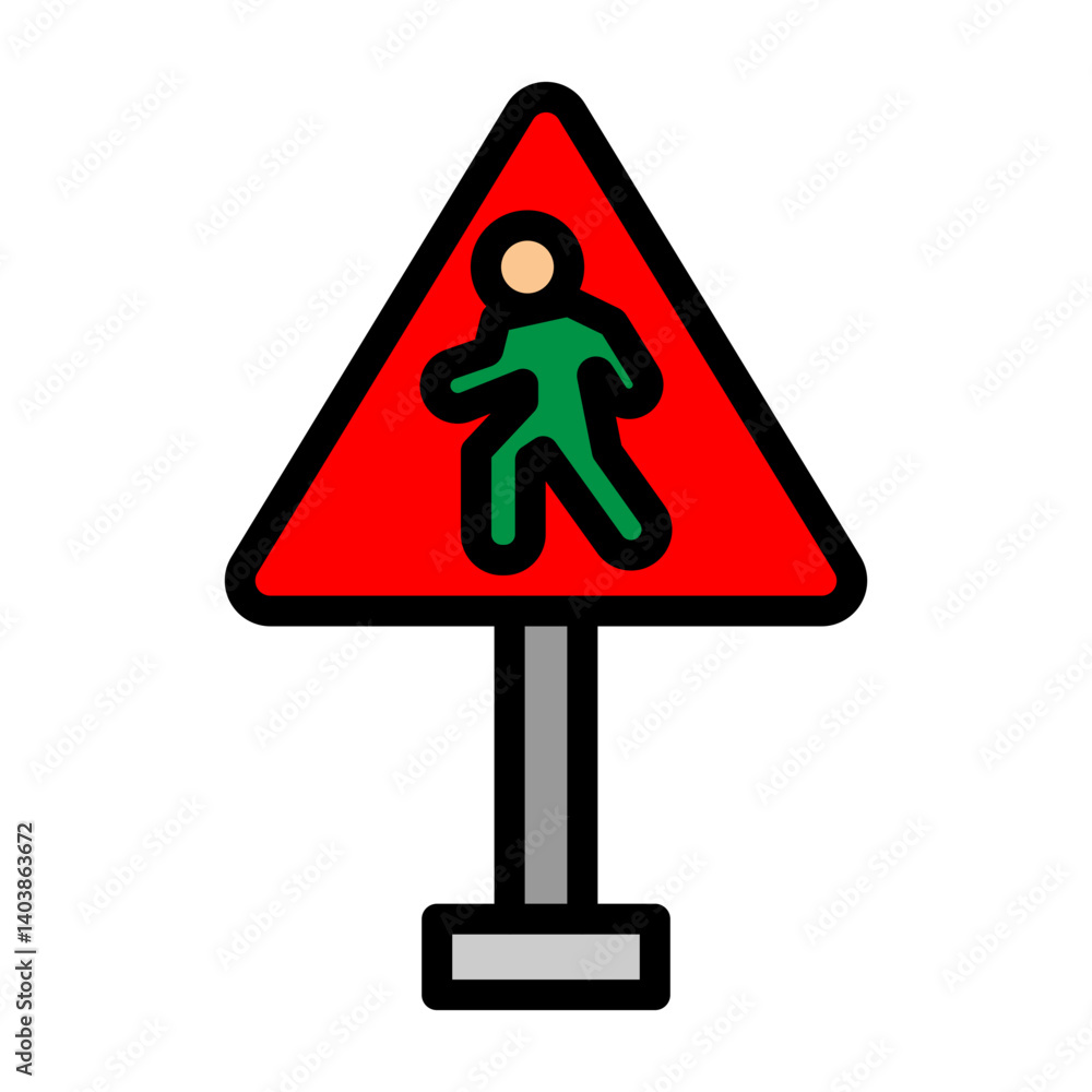 Road Crossing Signal Vector Filled Icon Design Road Crossing Signal Vector Filled Icon Design