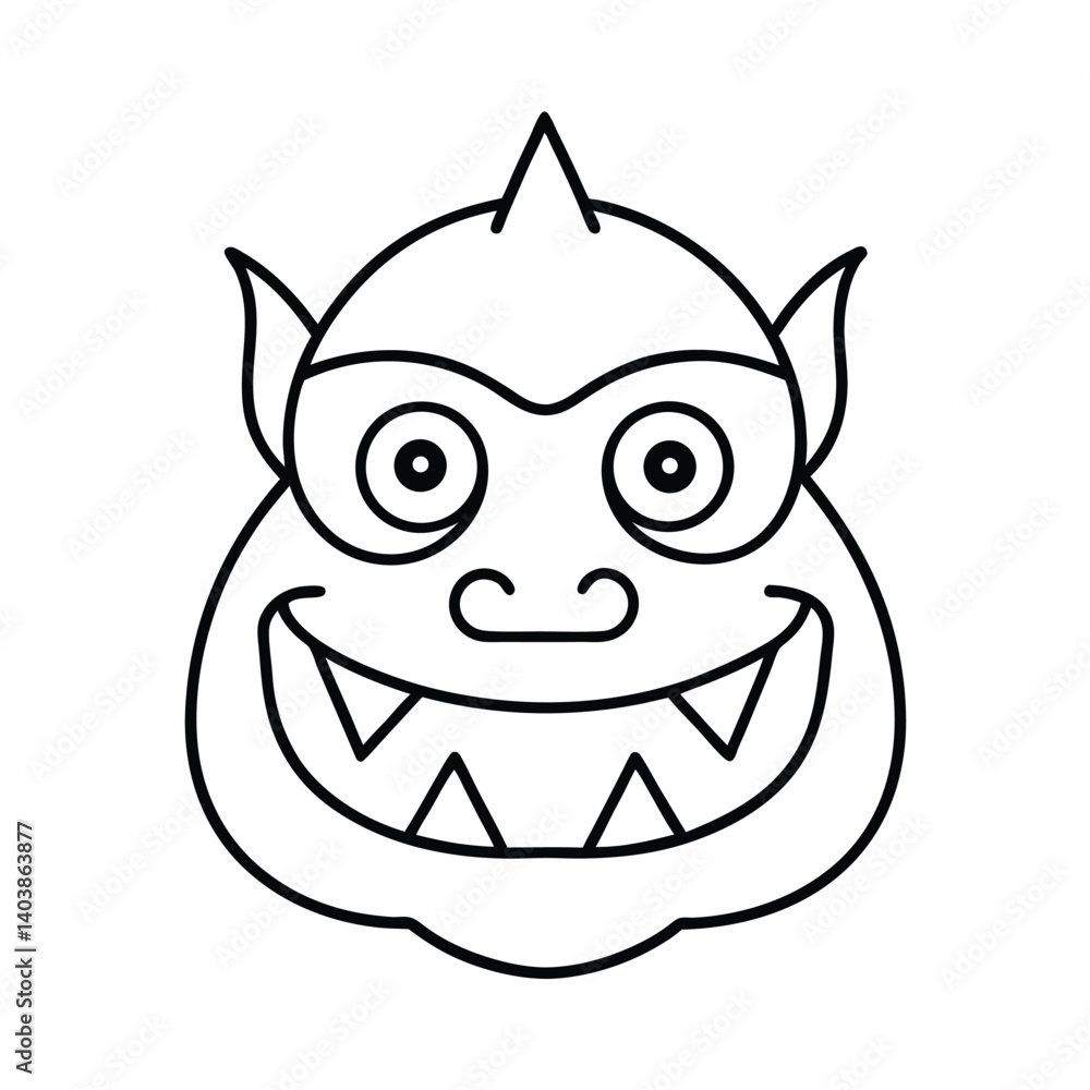 monster mask line art on white background (1).eps monster mask line art on white background (1).eps