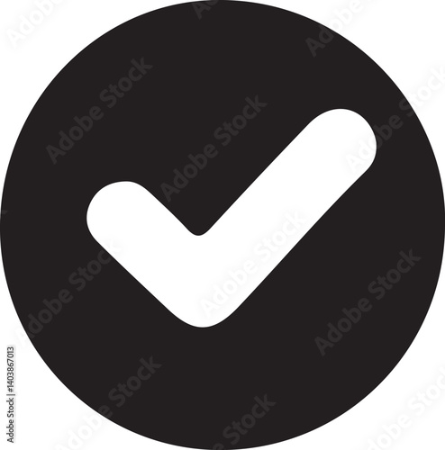 Download this bold check mark silhouette vector EPS file. Ideal for approval, success, task completion, to-do lists, and user interface designs.