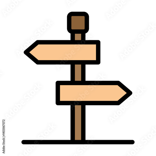 Trailhead Marker Vector Filled Icon Design