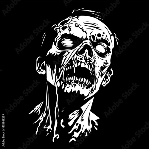 Zombie vector icon set