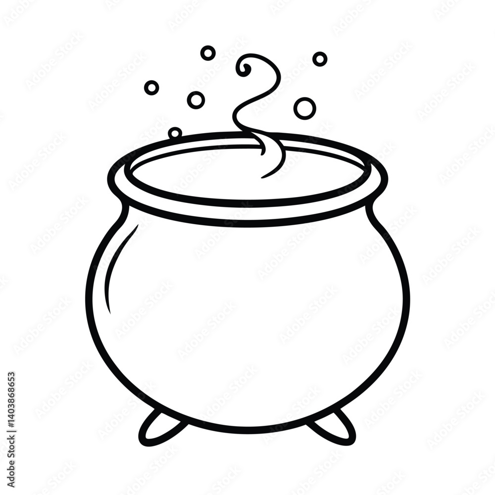 witch cauldron line art on white background (1).eps witch cauldron line art on white background (1).eps
