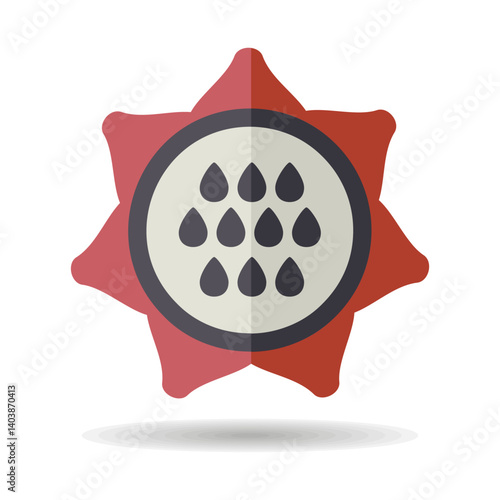 Sunflower outline isolated icon. Vegetable vector