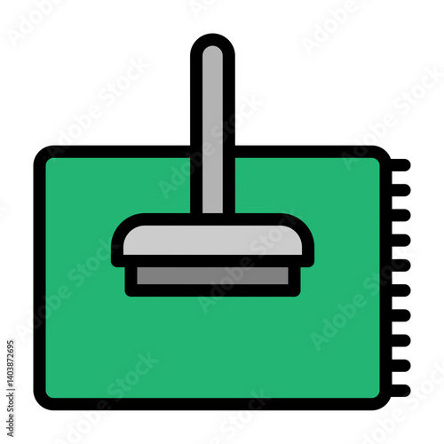 Carpet Sweeper Vector Filled Icon Design