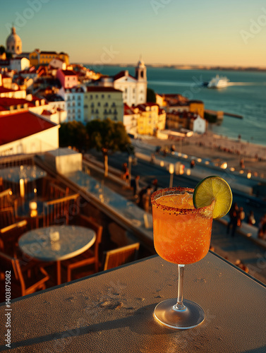 A modern spicy margarita wi...