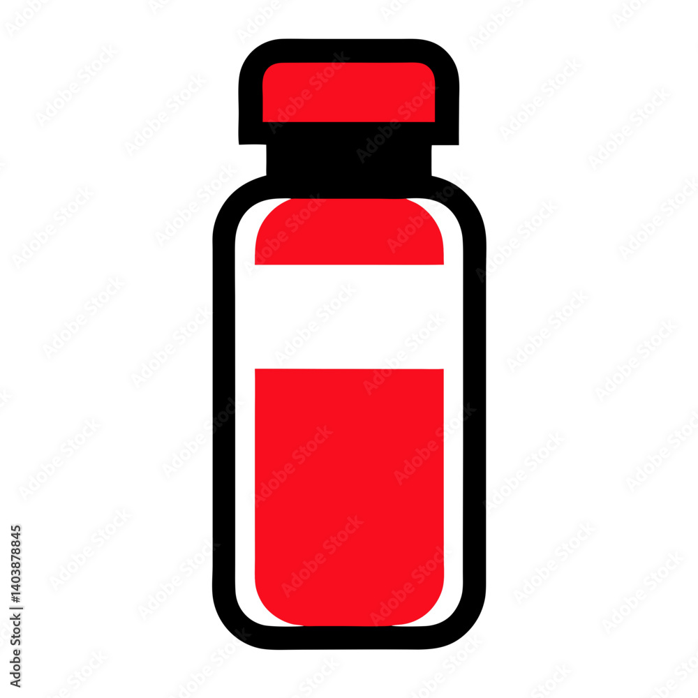 Fototapeta premium Red Vial of Hope: An emblematic representation of medical vials, filled with a vibrant crimson liquid, embodies hope, health, and scientific advancement.