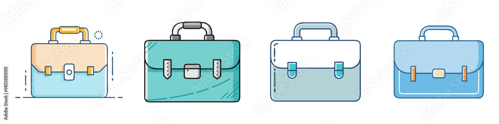 Obraz premium briefcase icon, briefcase vector illustration-simple illustration of briefcase, perfect for briefcase logos and icons