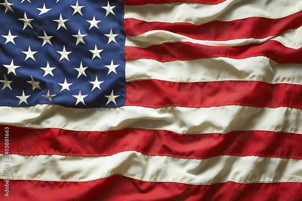 Obraz premium stars and stripes on american flag 