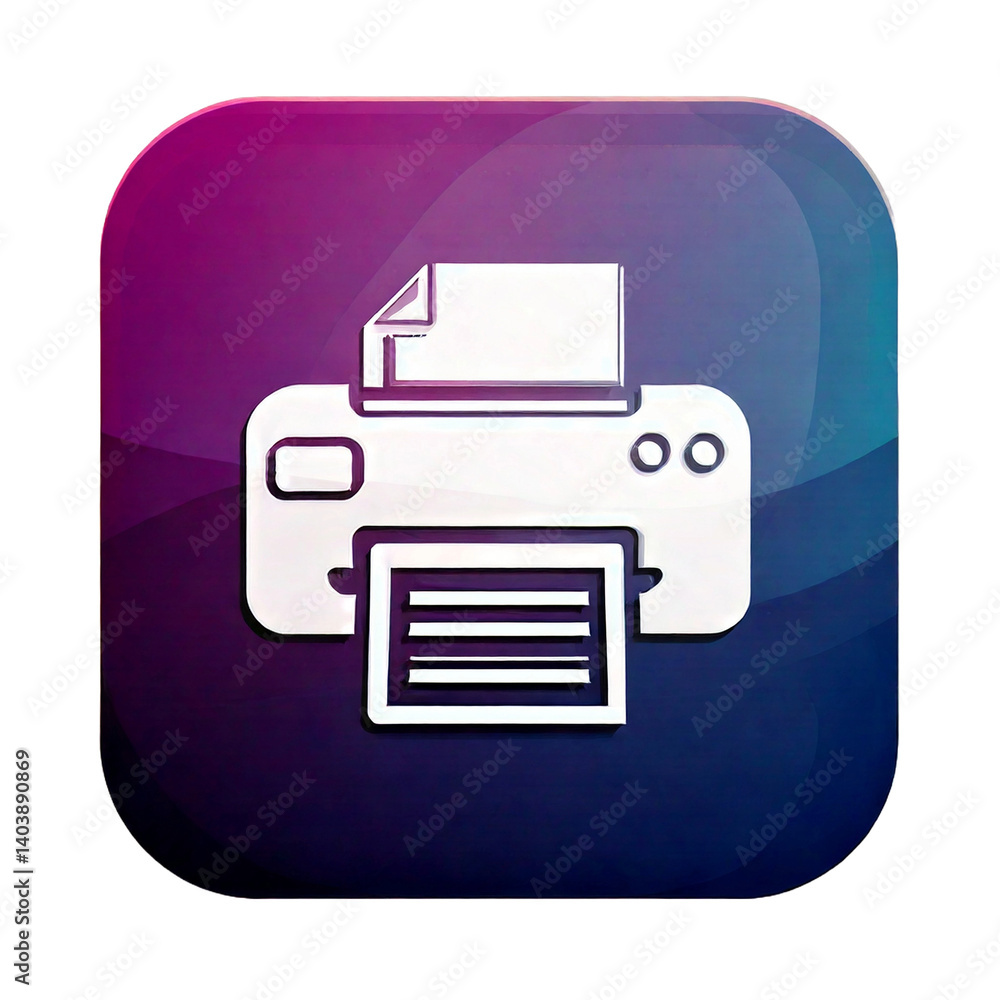 printer icon vector illustration app design transparent background