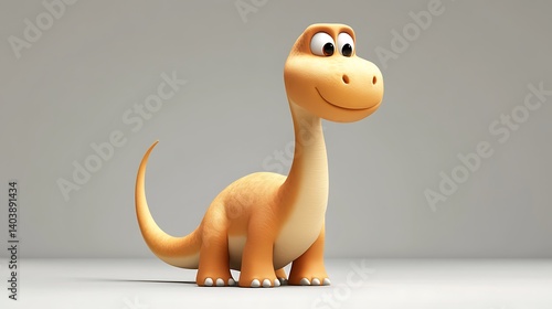 Fototapeta Naklejka Na Ścianę i Meble -  3d cartoon mini dinosaur