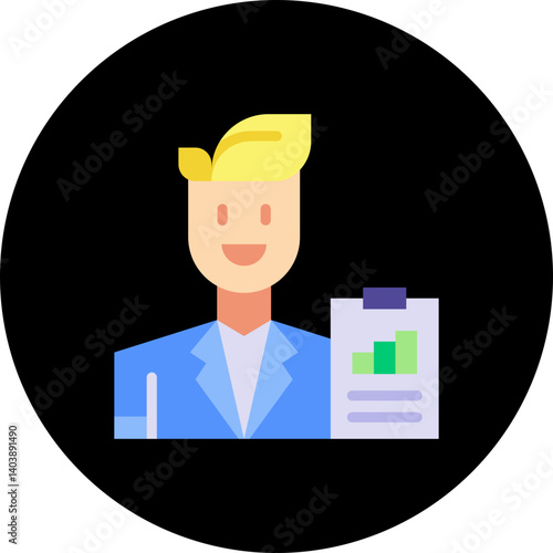 Business Analyst icon vector illustration