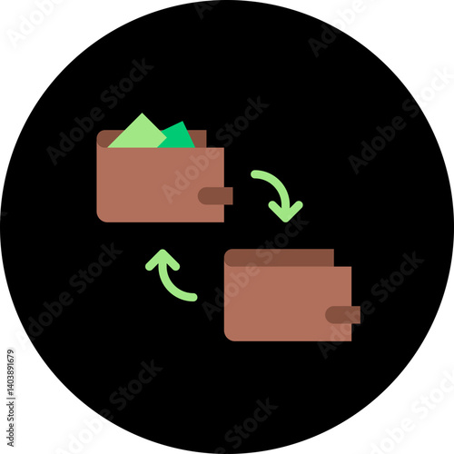 Funds Transfer icon vector illustration