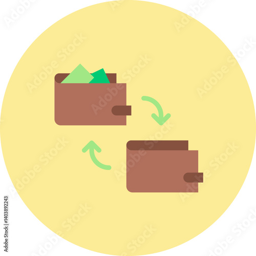 Funds Transfer icon vector illustration