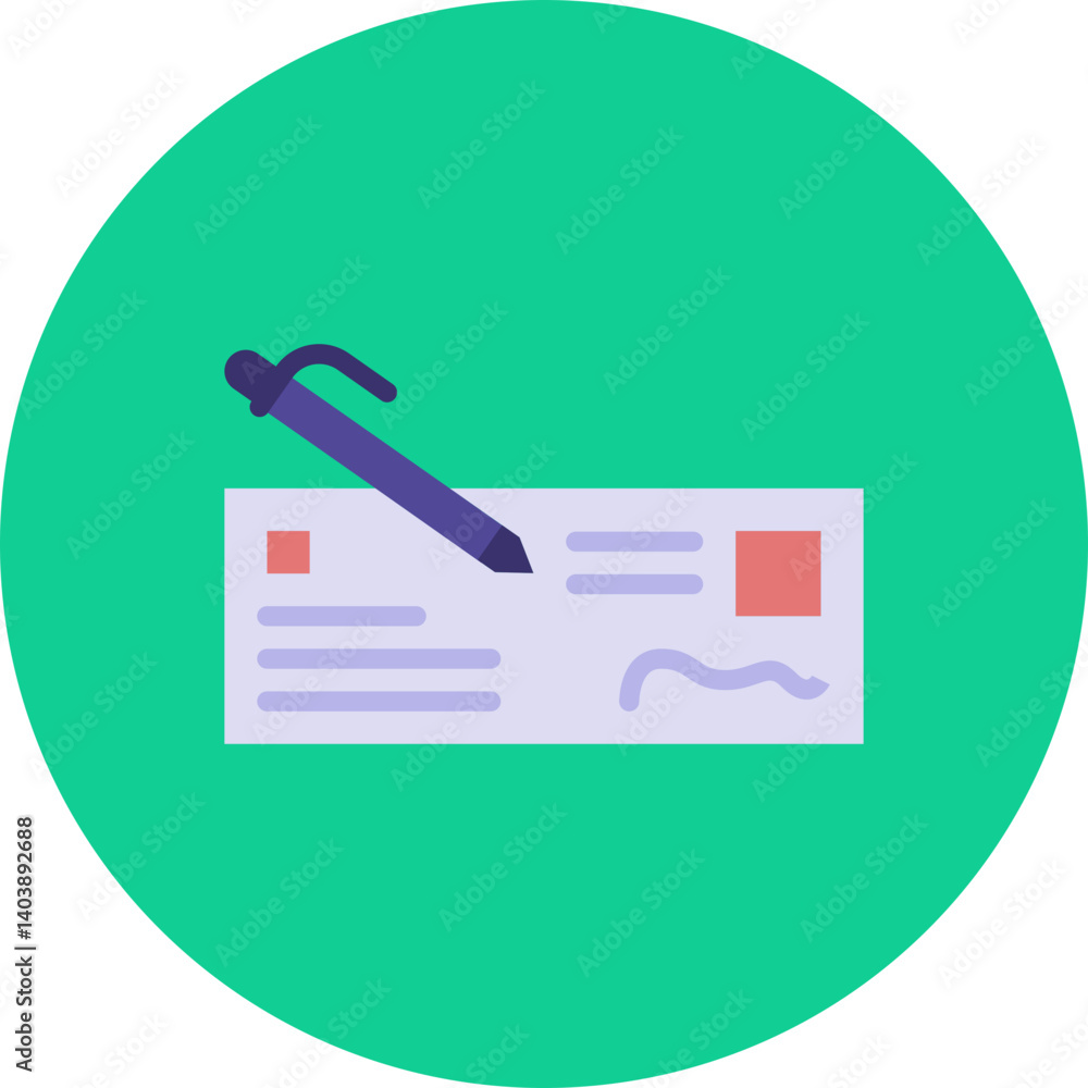 Bank Check icon vector illustration Bank Check icon vector illustration