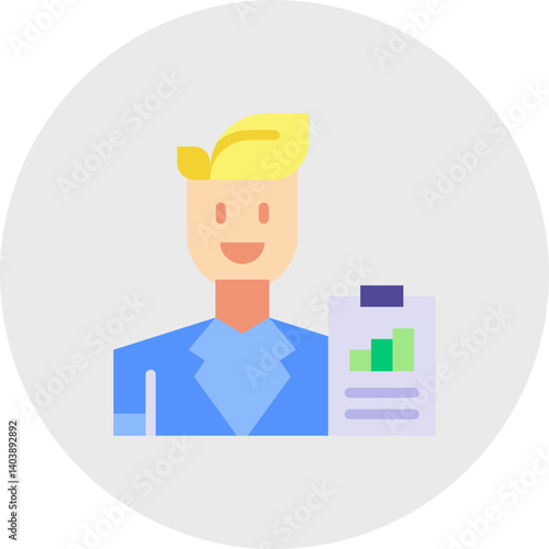 Business Analyst icon vector illustration