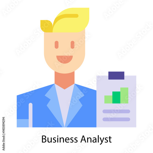 Business Analyst icon vector illustration