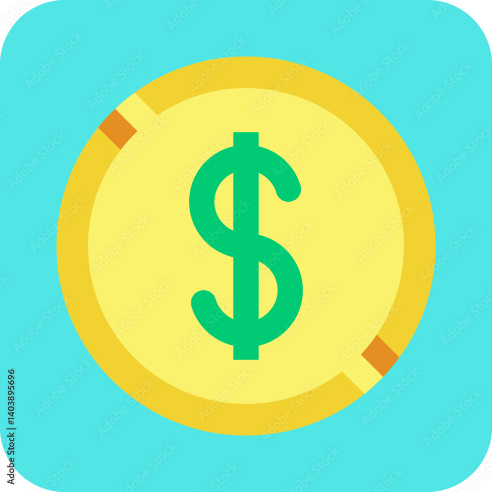 Dollar Coin icon vector illustration Dollar Coin icon vector illustration