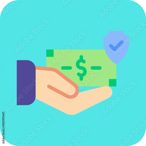 Cash Secured Financing icon vector illustration
