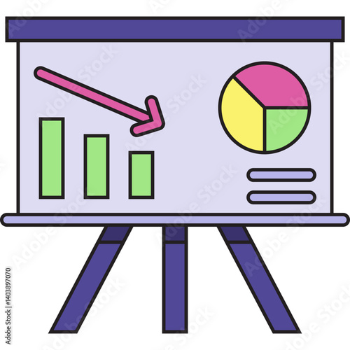 Financial Statistics icon vector illustration