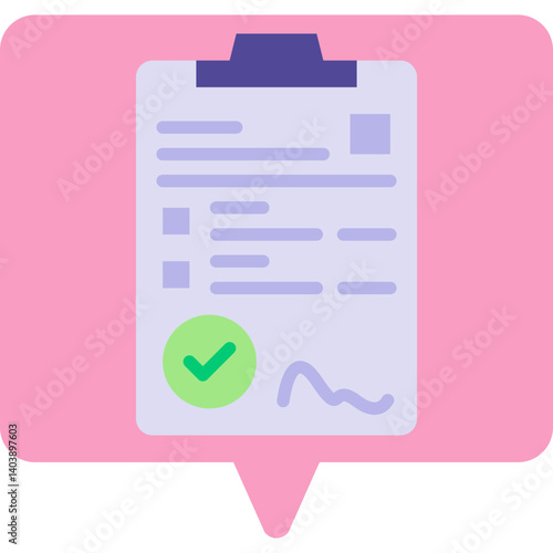 Contract icon vector illustration